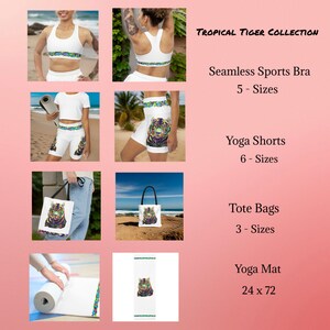 Tote Bag AOP Tropical Tiger Pop Art Gift Travel Vacation Beach Bag Gifts Exclusive Fitness Yoga Tote Bag Gifts Birthday Woman Friend Gifts image 4