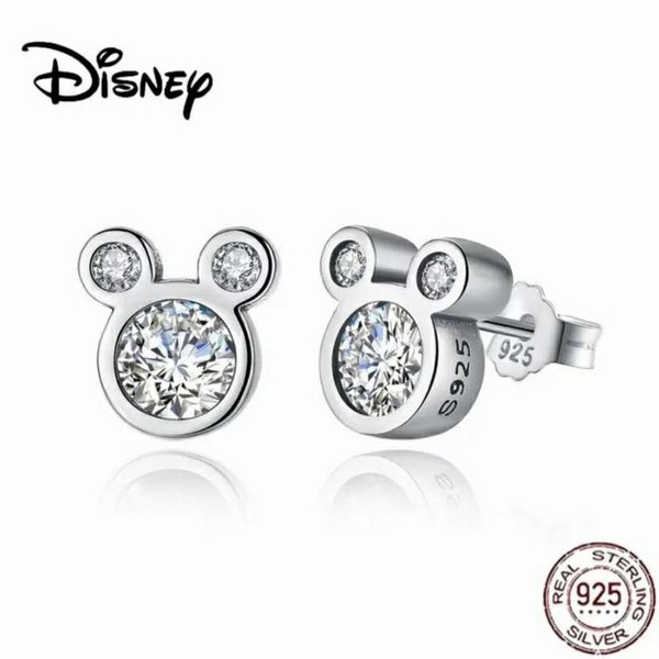 Disney Mickey Mouse  Zirconia S925 Sterling Silver Earrings