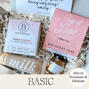 Luxus New Mom Geschenkkorb, Bio-Postpartum-Care-Paket, Deluxe Schwangerschafts-Wiederherstellungsgeschenk, Verwöhnende Mom-Set, New Eltern Essentials
