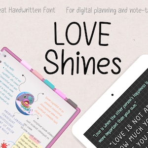 Neat Handwritten Font, Student and Teacher Note Taking, Handwriting Font, GoodNotes Font, Digital Planner Font, iPad Planner font