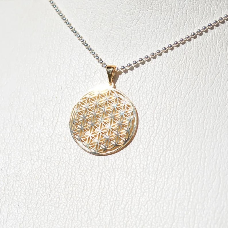 Flower Of Life Engraved Shell Pendant main image 0
