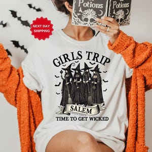Salem Girls Trip Shirt, Halloween Sweatshirt, Salem Time To Get Wicked Shirt, Halloween Witch Sweatshirt, Salem Massachusetts, Salem Witch