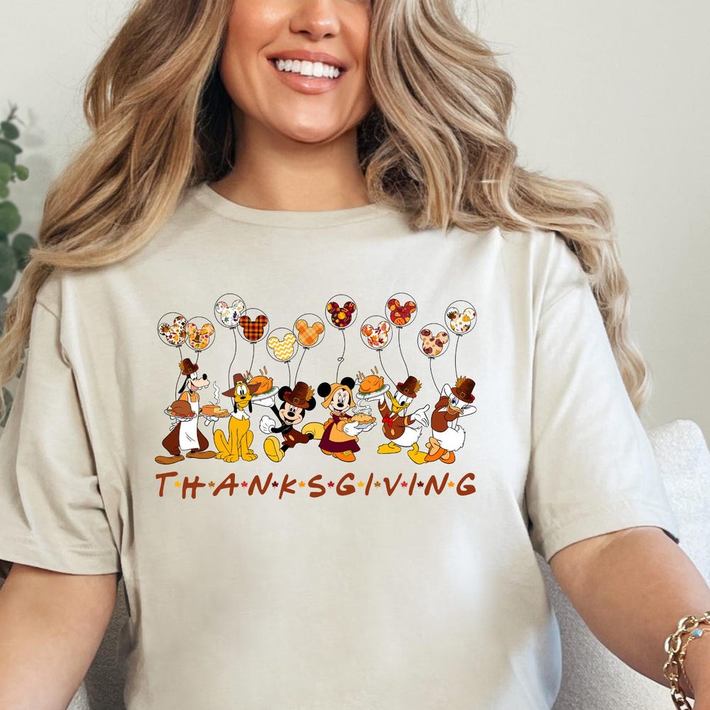 Mickey And Friends Thanksgiving Shirt, Disney Thanksgiving T-Shirt, Happy Thanksgiving Shirt, Gift For Thanksgiving,2025 Thanksgiving Dinner Teesummer