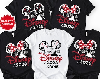 Custom Disney 2026 Shirt,Disneyland Castle 2026 Shirts,Disneyworld Tshirt,Disney 2026 Trip Shirt, Disney Family Matching Shirt,Disney Tee