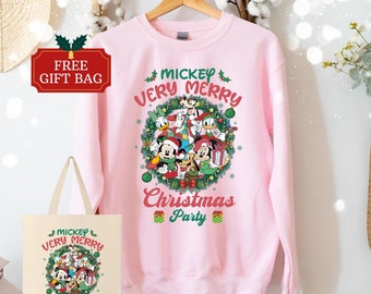 Mickey's Very Merry Christmas Party 2025 Sweatshirt, Christmas Family Matching Shirt, Mickey Christmas, Merry Christmas, Disney Christmas