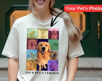 Custom Eras Tour Shirt, Custom Dog Shirt, Personalized Dog Bootleg Shirt, Custom Pet Portrait Shirt, Dog Photo Shirt, Custom Dog's Version