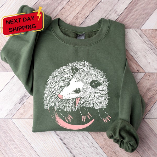 Opossum Sweatshirt, Opossum Lover Shirt, Cute Sweatshirt, Fall Oversized Hoodies, Funny Possum Sweatshirt