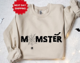 Momster Halloween Sweatshirt, Momster Shirt, Halloween Shirts for Women, Halloween Crewneck, Halloween Sweater, Funny Halloween Tshirt