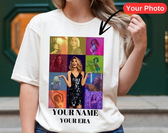 Custom Name And Era Shirt, Personalized Your Image Eras Tour Shirt, Personalized Eras Tour Shirt, Customized Retro Shirt, Change Your Design