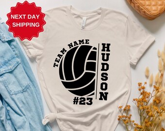 Personalized Volleyball Shirt, Custom Volleyball Shirts, Unisex Fit, Volleyball Mom Shirt, Team Spirit Shirt, Player Number and Name Shirt