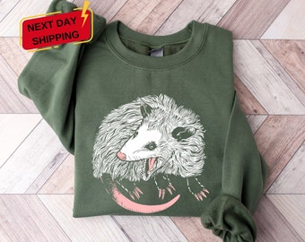 Opossum Sweatshirt, Opossum Lover Shirt, Cute Sweatshirt, Fall Oversized Hoodies, Funny Possum Sweatshirt