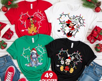 Christmas Custom Disney All Characters Shirts, Personalized 2025 Disney Christmas Shirt, Matching Family Christmas Tees, Holiday Disney Trip