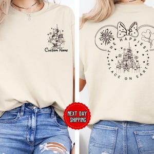 The Happiest Place One Earth Couple Shirt, Mickey and Minnie Magical Castle Shirt, Disney Family Trip Shirt, Disneyland Vacation Tee