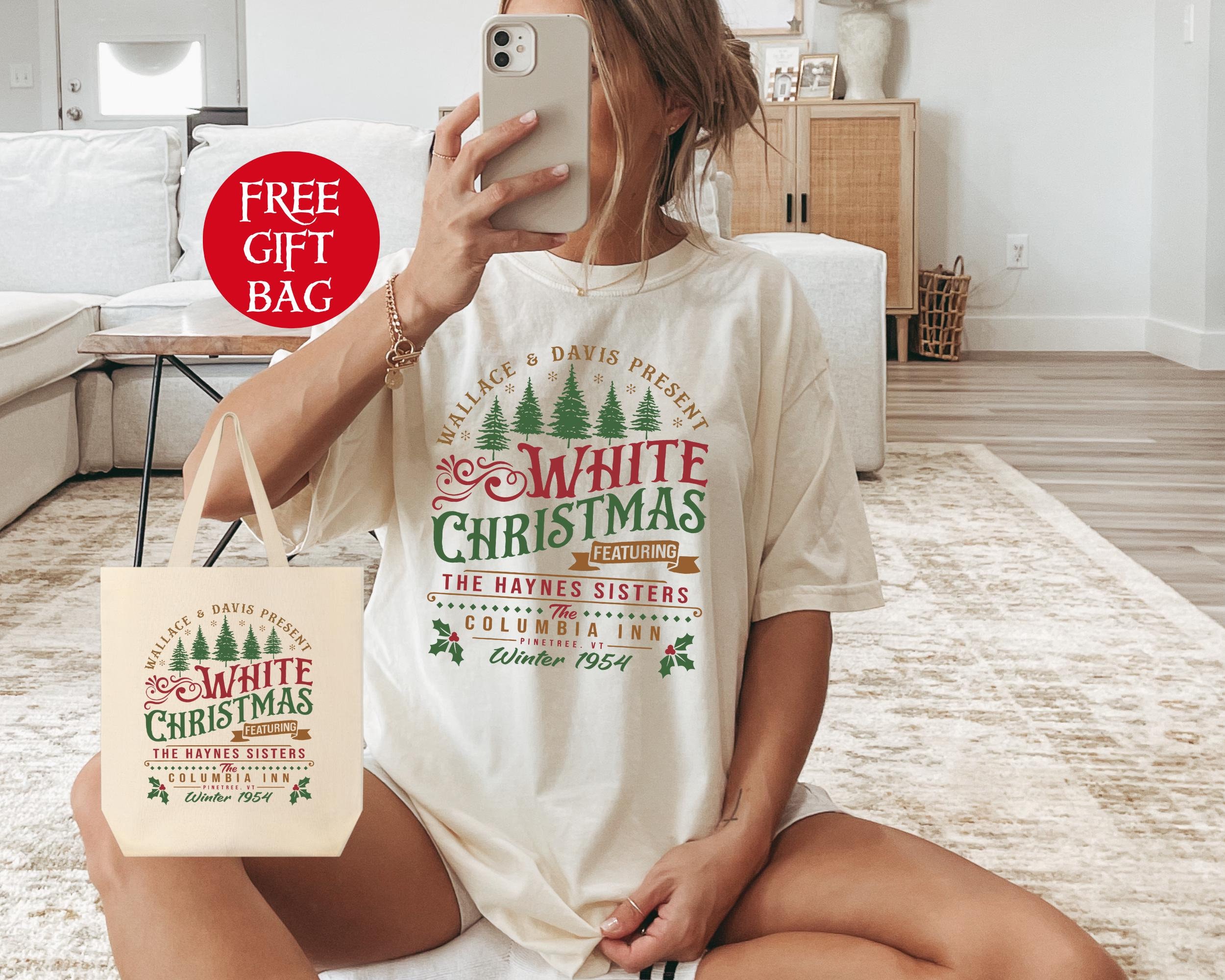 Columbia Inn Pine Tree Vermont Christmas Shirt, White Christmas T-shirt, Christmas Movie Matching Tee | Family Xmas, New Year Gift Shirt