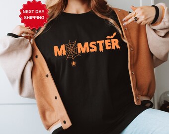 Momster Halloween Shirt, Momster Shirt, Halloween Shirts for Women, Halloween Crewneck, Halloween T-shirt, Funny Halloween Party Shirt