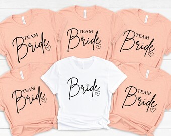Bride Shirts, Wedding Party Tshirt, Bride Team Shirt, Bachelorette Tshirts, Team Bride Tees, Hen Party Tee, Team Bride Top, Bride Tribe Gift