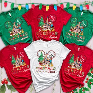 2025 Disney Christmas Shirt, Personalized Disney Christmas Shirt,Matching Disney Christmas Family Shirt, Custom Disney Christmas Squad Shirt