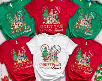 2025 Disney Christmas Shirt, Personalized Disney Christmas Shirt,Matching Disney Christmas Family Shirt, Custom Disney Christmas Squad Shirt