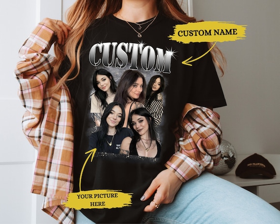 Custom Your Own Bootleg Rap Tee, Retro Custom Bootleg Rap Tee, 90s Tshirt, Personalized Bootleg, Custom Your Photo, Insert Your Design