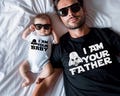 I Am Your Baby and I Am Your Father - Matching Father Baby Gift set, baby boy and baby girl gift, Dad And Baby Match, 1st Fathers Day product logo