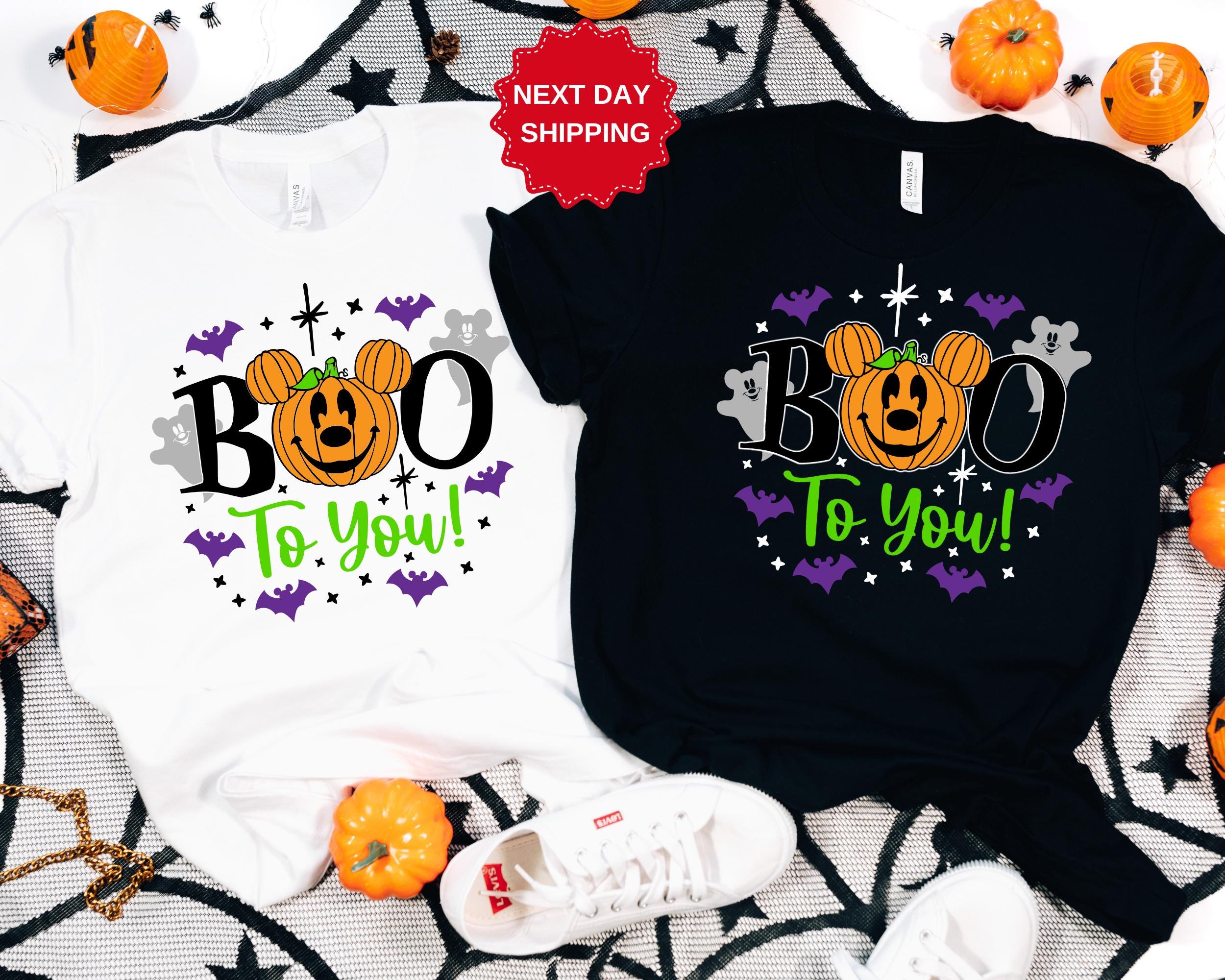 Disney Cute Mickey Boo T-shirt, Disney Halloween Shirts, Family ...