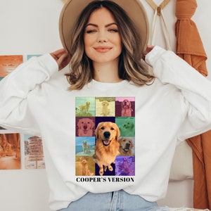 Custom Dog Photo Sweatshirt,Custom Dog Shirt,Personalized Dog Bootleg Shirt,Custom Pet Portrait Hoodie,Custom Eras Tour,Custom Dog's Version imagem 4