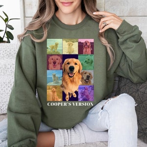 Custom Dog Photo Sweatshirt,Custom Dog Shirt,Personalized Dog Bootleg Shirt,Custom Pet Portrait Hoodie,Custom Eras Tour,Custom Dog's Version imagem 5