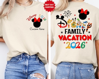 Disney 2026 Family Vacation Shirts, Mickey Castle 2026 Shirts, Disneyland Family Trip Shirt, Custom Mickey Trip Shirt,Disney Family Matching