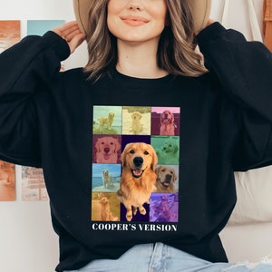 Custom Dog Photo Sweatshirt,Custom Dog Shirt,Personalized Dog Bootleg Shirt,Custom Pet Portrait Hoodie,Custom Eras Tour,Custom Dog's Version imagem 3