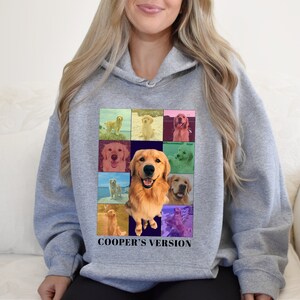 Custom Dog Photo Sweatshirt,Custom Dog Shirt,Personalized Dog Bootleg Shirt,Custom Pet Portrait Hoodie,Custom Eras Tour,Custom Dog's Version imagem 2
