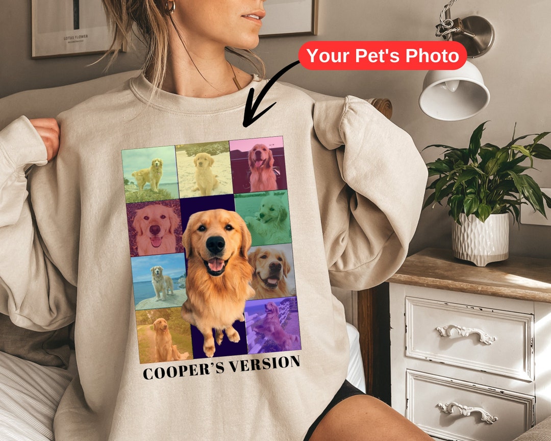 Custom Dog Photo Sweatshirt,custom Dog Shirt,personalized Dog Bootleg ...