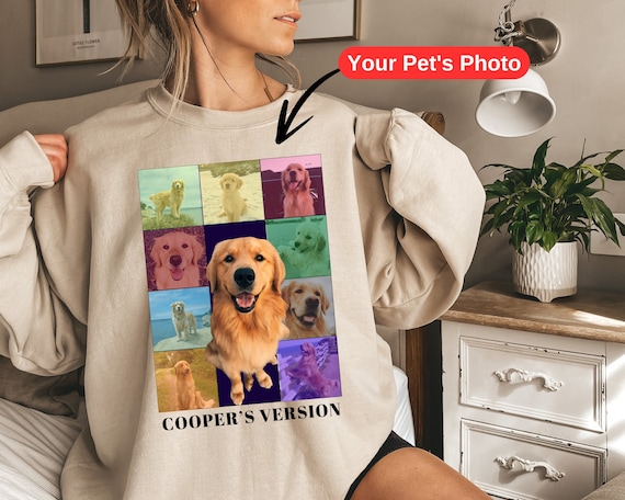 Custom Dog Photo Sweatshirt,Custom Dog Shirt,Personalized Dog Bootleg Shirt,Custom Pet Portrait Hoodie,Custom Eras Tour,Custom Dog's Version