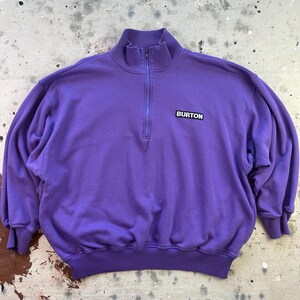 Vintage 1980s Burton Snowboards Purple Half Zip Sweatshirt - Etsy