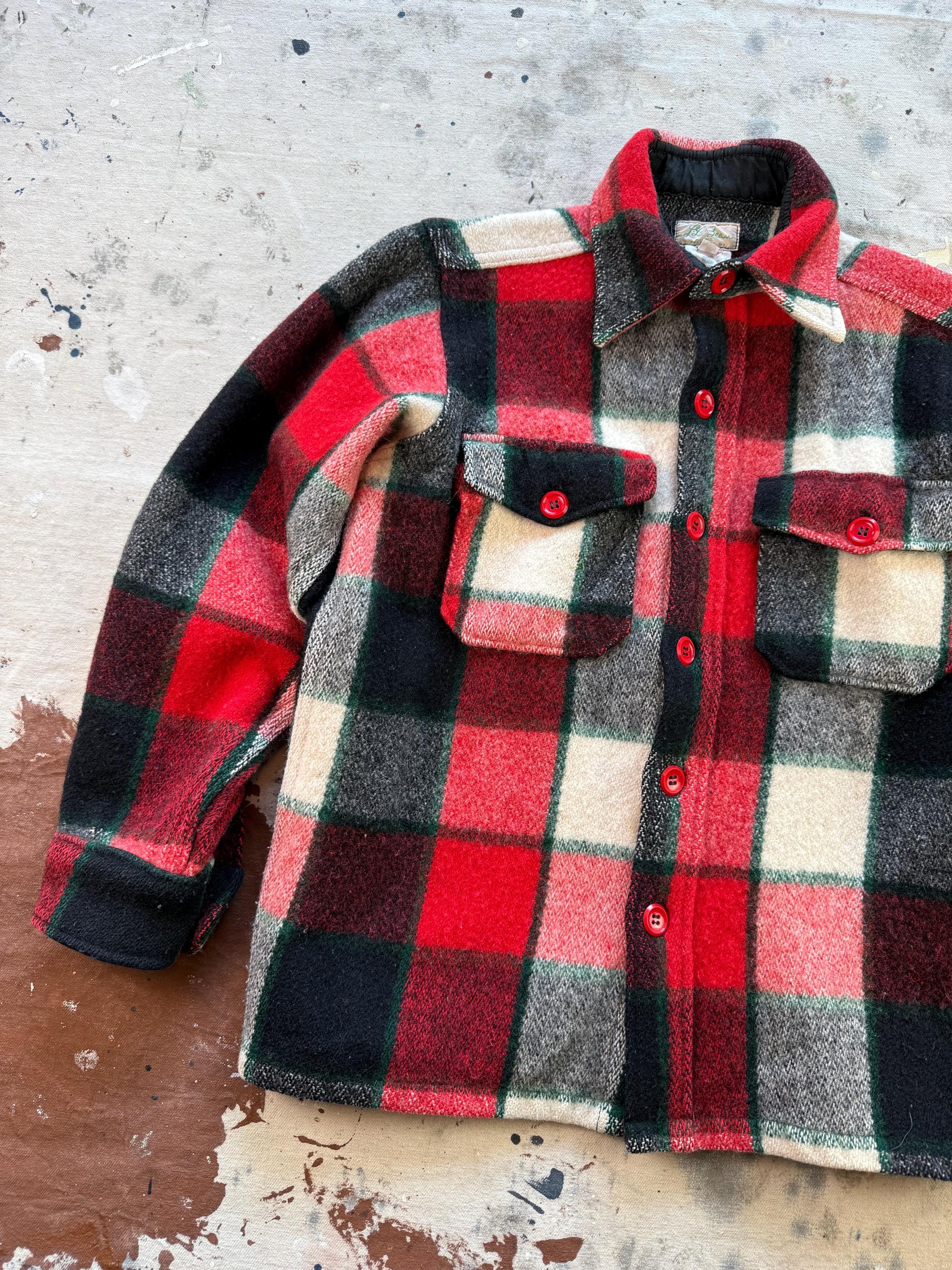 ヴィンテージ 1970年代 L.L.Bean チェック柄ウールハンティングシャツ 
