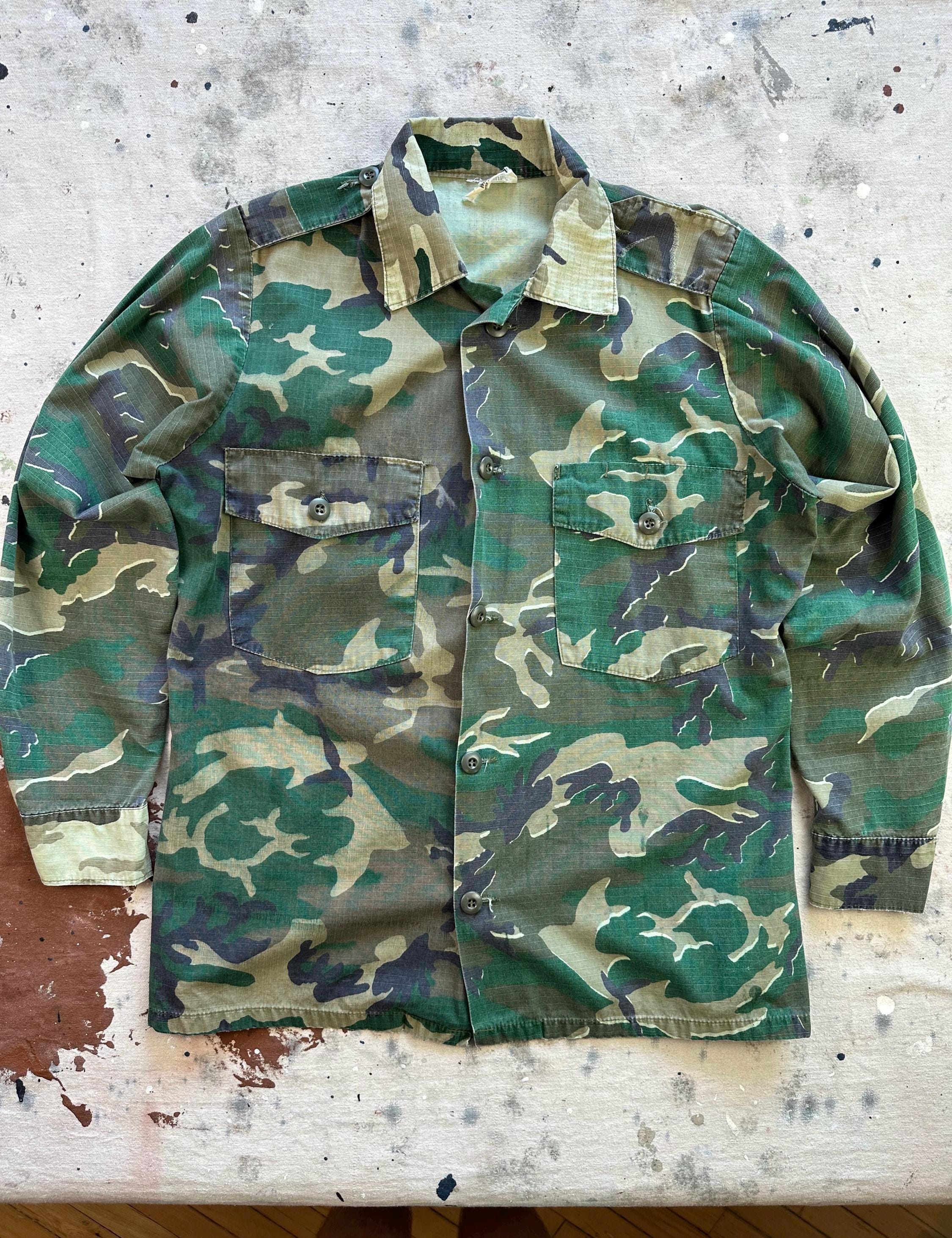 ジャケット・アウター US ARMY ERDL Non-ripstop Jungle Fatigue U.S Army Vietnam Jungle Jacket ERDL Camouflage. – Le Zouave Shop