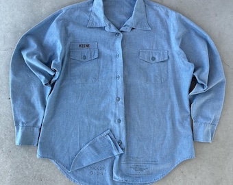 【雰囲気系】 BIGMAC hickory work shirts 70s ボロ Vintage Big Mac Hickory Striped Zipper Zip Work Shirt 70s