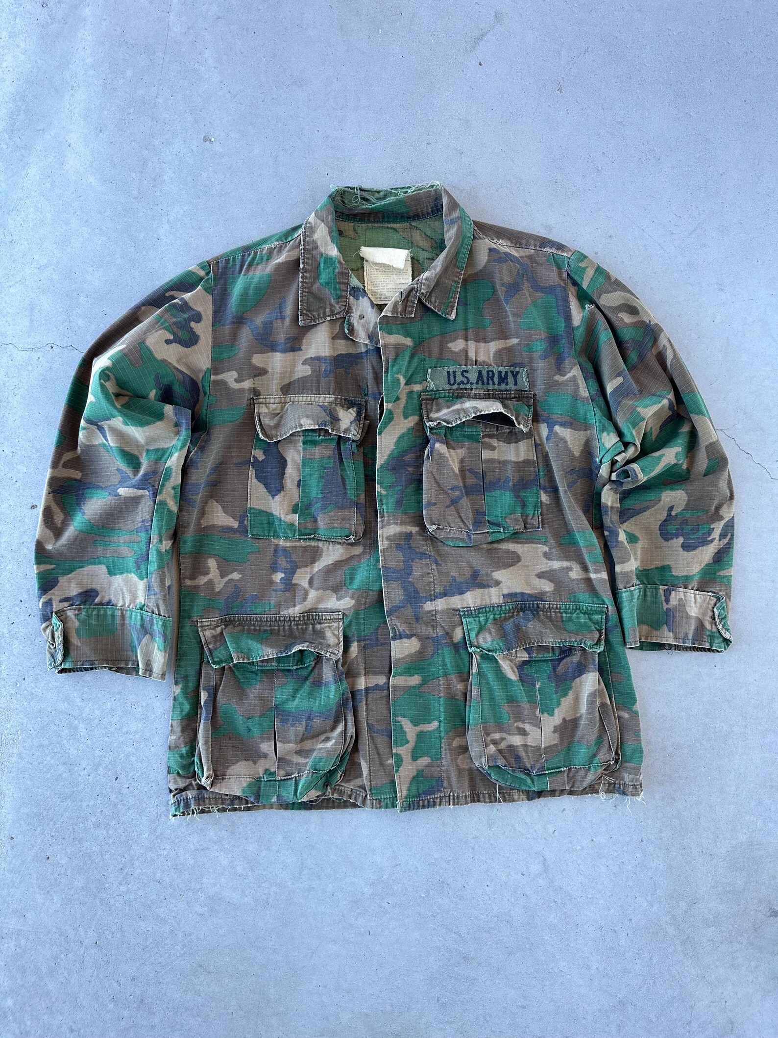 Vintage 1970s US Army ERDL Camo Ripstop Fatigue Jungle Jacket - Etsy