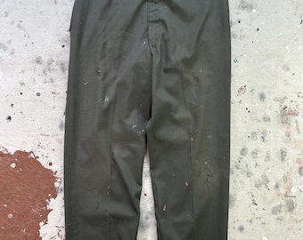 Vintage 1960s Levi’s Sta-Prest Paint Splatter Drab Trouser Pants 33x28