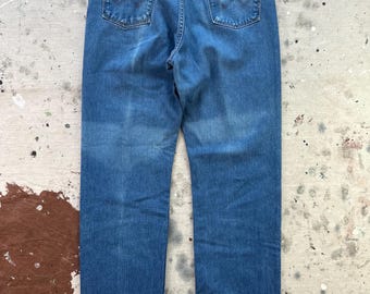 Vintage Wrangler W14DA western denim jeans met rechte pijpen medium wassing uit de jaren 80 35 x 32