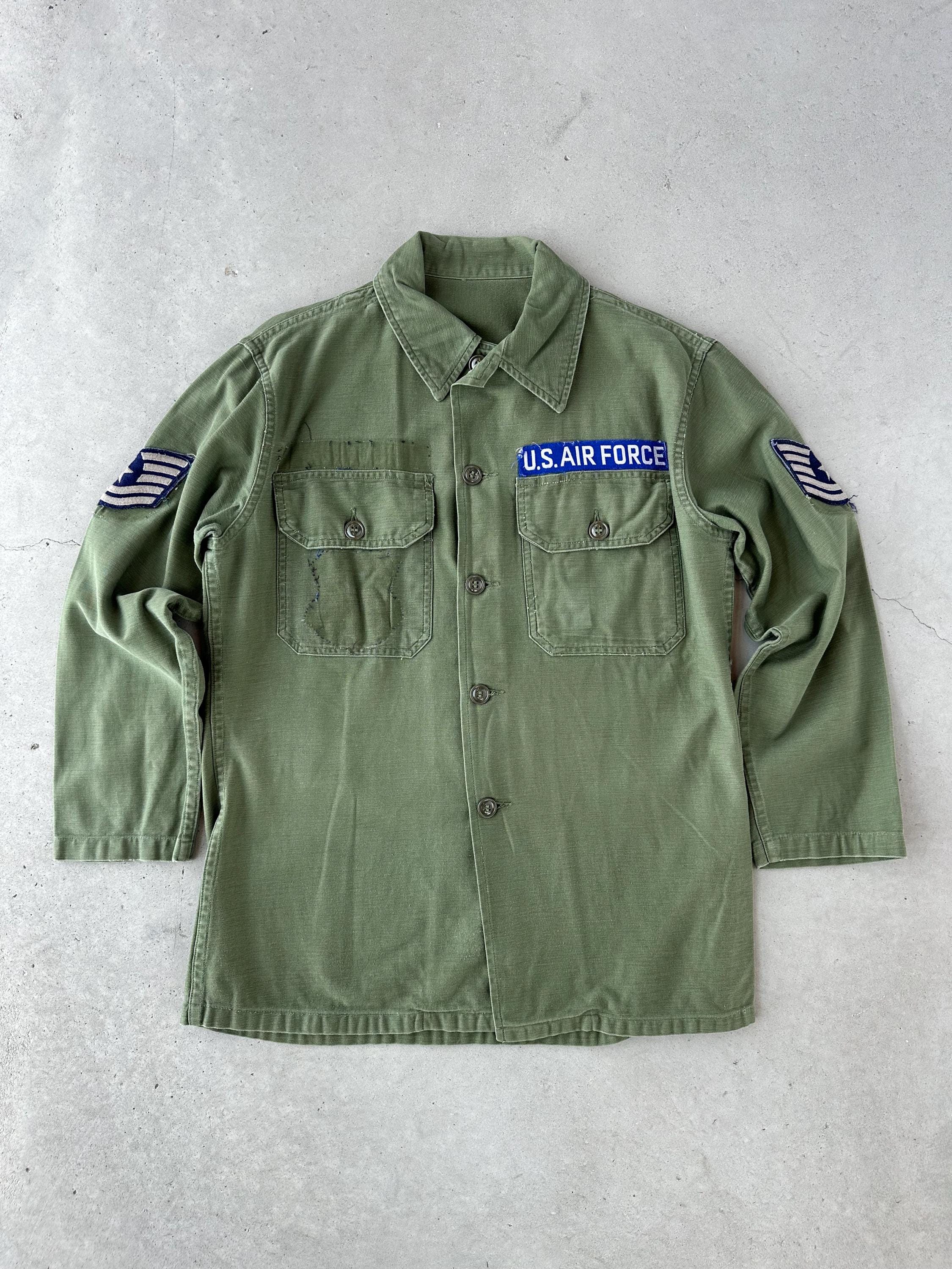 60s US AIR FORCE OG-107 コットン サテン ユーティリティ Vintage 1960s OG-107 U.S. Air Force Cotton Sateen Fatigue