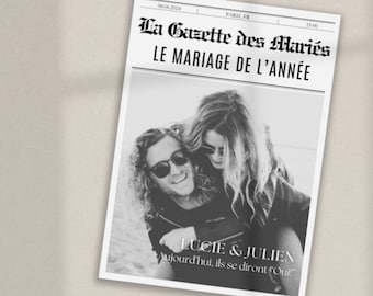 DIY WEDDING GAZETTE wedding invitation editable wedding invitation wedding invitation wedding announcement wedding gazette
