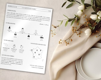 WEDDING INVITATION Wedding Announcement Original Journal Original Wedding Gift Printable Wedding Invitation Canva Wedding Invitation
