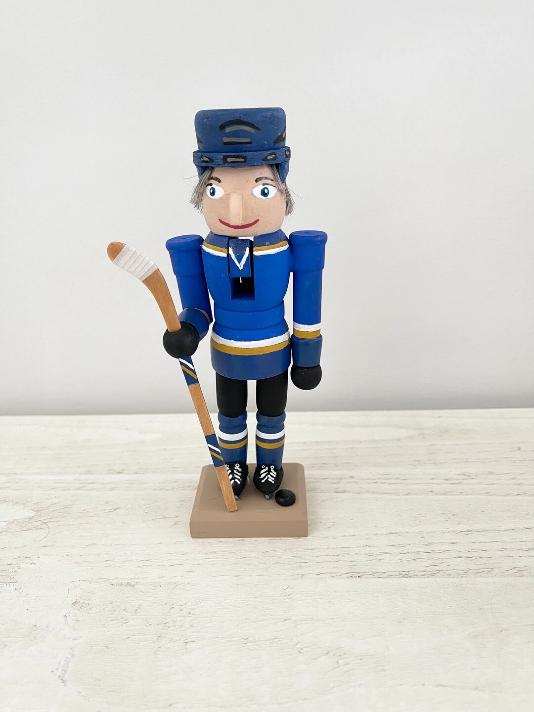 8 Wood Nutcracker With Sports Theme Custom Figure Etsy