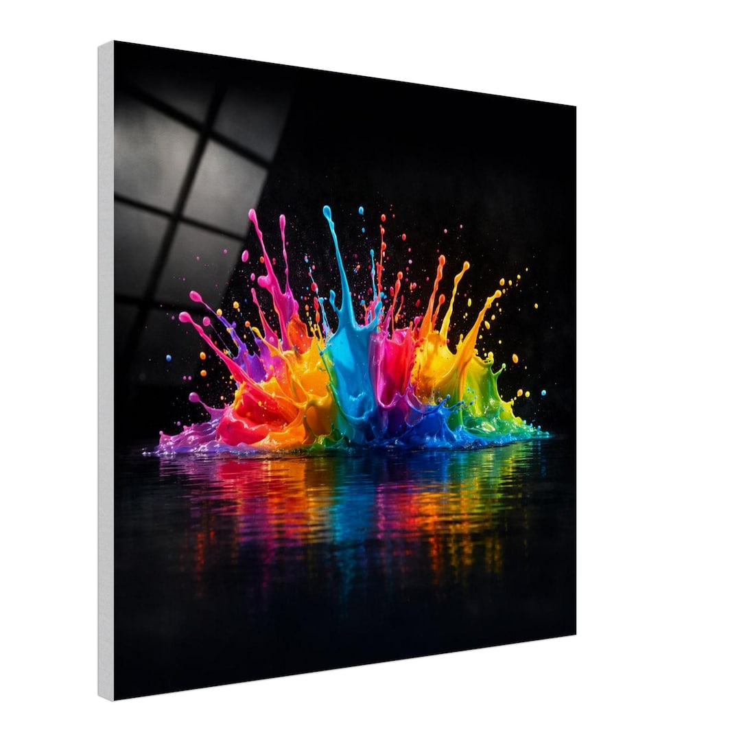Abstract Paint Splash Canvas Print - Modern Wall Art, Vibrant Home ...