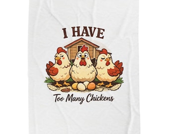 Too Many Chickens Plush Blanket | silly goose, wholesome meme