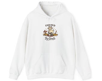 Sudadera "Cultivado por cabras" / meme de ganso tonto y sano, juego de palabras con animales vintage