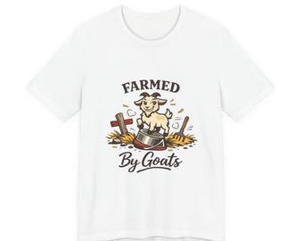 Camiseta "Cultivado por cabras" / meme de ganso tonto y sano, juego de palabras con animales vintage