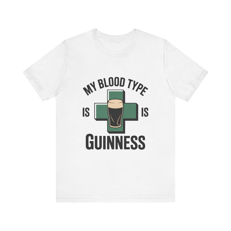 Meine Blutgruppe ist Guinness Retro St Patrick's Day Pub Shirt Bild 1