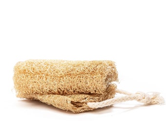All natural loofah, gently exfoliating, naturally grown