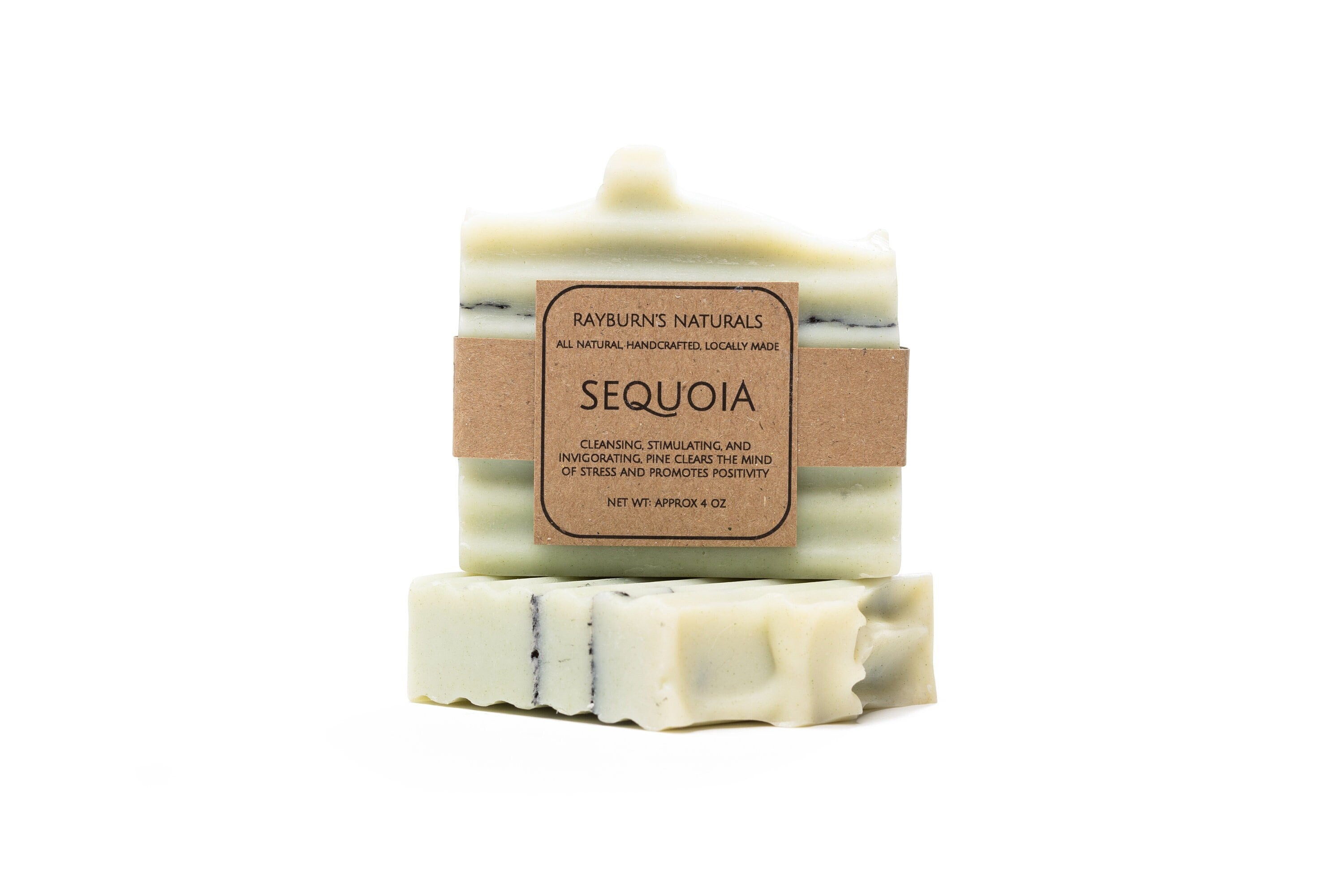 Handmade Natural Sequoia Soap Bar, Pine Tar & Cedarwood Scent, Essential Oil Soap